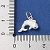 925 Sterling Silver Fish Charms with Jump Rings STER-E071-01S-05-3