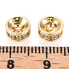 Brass Micro Pave Cubic Zirconia Spacer Beads KK-A181-VF429-2-2
