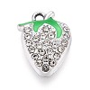 Alloy Rhinestone and Enamel Pendants PALLOY-T092-42P-01-1