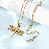 304 Stainless Steel Pendant Cable Chain Necklaces for Men Women NJEW-K308-03B-G-3