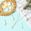 5Pcs 5 Styles Musical Instruments Theme Rack Plating Brass Clear Cubic Zirconia Pendants KK-CJ0005-93-6