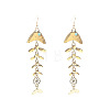 Ocean Alloy & Synthetic Turquoise Dangle Earrings WGCA288-01-3