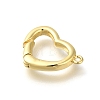Rack Plating Heart Brass Spring Gate Rings KK-Z086-53G-03-2