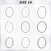 9Pcs 9 Style Leaf & Wave & Simple Thin Titanium Steel Finger Rings Set for Men Women RJEW-AN0001-11-2