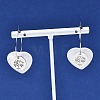 Natural Quartz Crystal & 304 Stainless Steel Hoop Earrings for Women EJEW-G475-05P-02-2