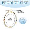 Ocean Dyed Synthetic Turquoise Starfish and Natural Flower Amazonite Round Beaded Anklets for Women AJEW-TA00061-3