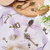 Skeleton Key & Wing Charm Bracelet DIY Making Kit DIY-SC0017-43-4