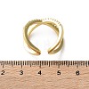 Adjustable Brass Micro Pave Clear Cubic Zirconia Cuff Rings LS-RJEW-F101-17G-2