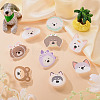 9Pcs 9 Styles Cartoon Dog Acrylic Brooch JEWB-TA0001-38-6