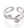 Brass Cuff Ring Settings KK-T076-58P-2