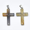 Natural Grey Agate Pendants G-T122-18O-2