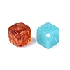 Tow Tone Opaque Acrylic Beads OACR-N161-03-2