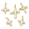 Electroplated Natural Baroque Keshi Pearl Pendants KK-C252-07G-1