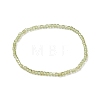 Natural Peridot Cube Beaded Stretch Bracelet for Women BJEW-JB08975-05-1