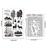 Globleland 1 Sheet Custom Forest PVC Plastic Clear Stamps DIY-GL0004-109-6