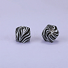 Colorful Pattern Printed Silicone Focal Beads LS-SI-JX0022A-12-1