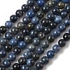 Natural Grade AA Dumortierite Quartz Round Bead Strands G-P075-43-8mm-5
