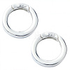 2Pcs 925 Sterling Silver Spring Gate Rings STER-SC0001-53-1