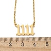 304 Stainless Steel Number 11:11 Pendant Necklaces NJEW-NH0002-01G-04-3