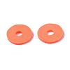 Flat Round Handmade Polymer Clay Beads CLAY-R067-12mm-12-7