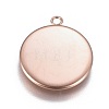 Ion Plating(IP) 304 Stainless Steel Pendant Cabochon Settings STAS-G127-13-16mm-RG-2