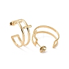 Ion Plating(IP) 304 Stainless Steel Double Cross Stud Earrings EJEW-G326-05G-2