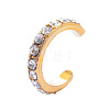 Brass Rhinestone Cuff Earrings for Women WG29A67-22-1