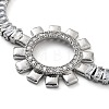 Sun Shape Brass Micro Pave Cubic Zirconia Link Bracelets BJEW-C055-02P-2