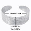 Non-Tarnish Stylish European and American Texture 304 Stainless Steel Cuff Bangles for Women RH5378-1-1