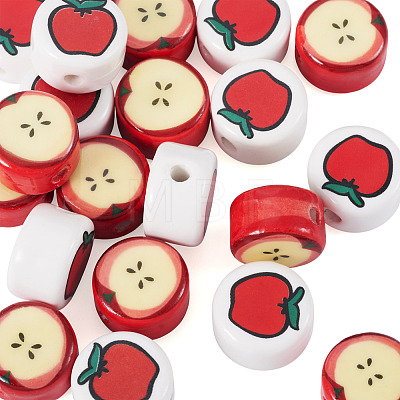 20Pcs 2 Styles Christmas Theme Handmade Porcelain Beads PORC-TA0001-54-1