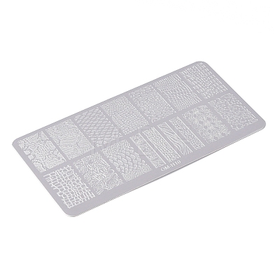 Tarnish Resistant 410 Stainless Steel Nail Art Stamping Plates MRMJ-P020-02P-04-1