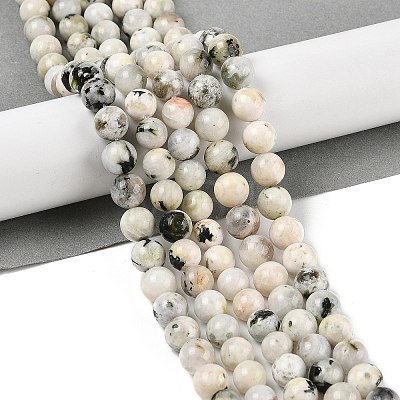 Natural Rainbow Moonstone Beads Strands G-H093-B01-8MM-1