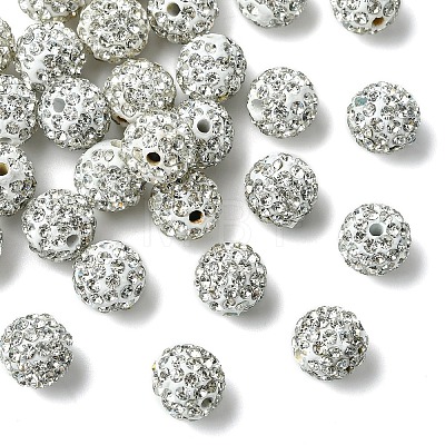 30Pcs Pave Disco Ball Beads RB-YW0001-14M-1