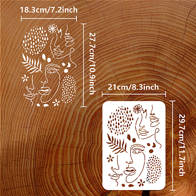 Plastic Drawing Painting Stencils Templates DIY-WH0396-0015-1