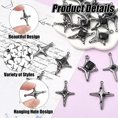 32Pcs 8 Styles Alloy Pendants FIND-CJ0006-01-1