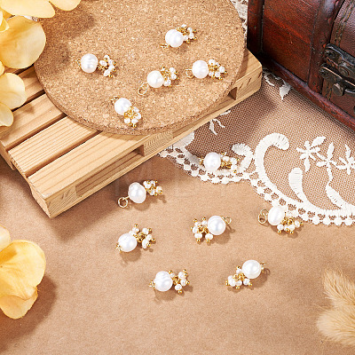 12Pcs Potato Natural Cultured Freshwater Pearl Pendants PALLOY-TA00386-1