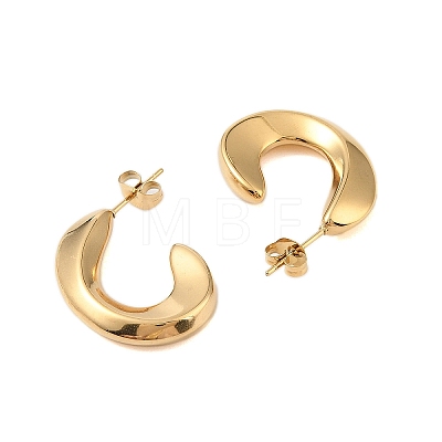 Ion Plating(IP) 304 Stainless Steel Stud Earrings for Women EJEW-N055-10G-1