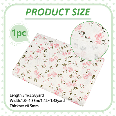 Flower Pattern Cotton Fabric DIY-WH0504-985E-1