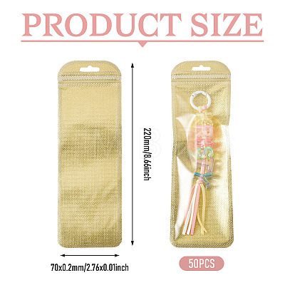50Pcs PP Plastic Watchband Storage Resealable Bags ABAG-TADJ0003-01A-1