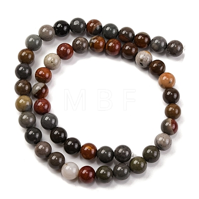 Natural Picture Jasper Beads Strands G-H037-A01-02-1