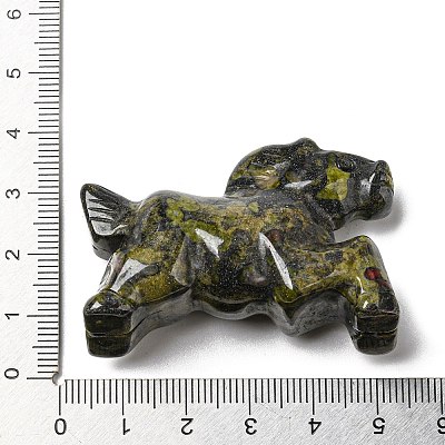 Natural & Synthetic Gemstone Carved Healing Horse Figurines DJEW-D012-05-1