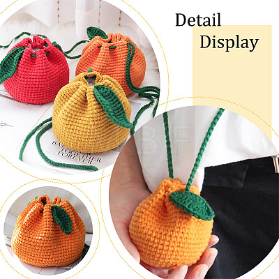 Hand Woven Cotton Coin Purse AJEW-WH0314-84B-1