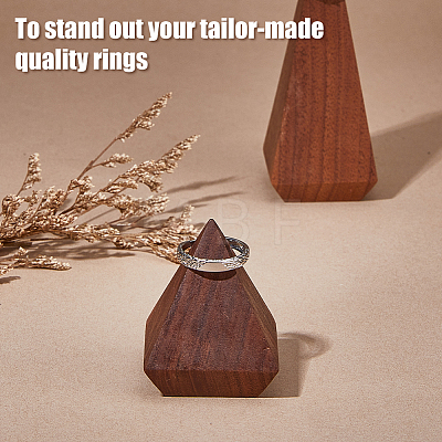 Walnut Wooden Ring Storage Rack Display Stands ODIS-WH0099-51A-1