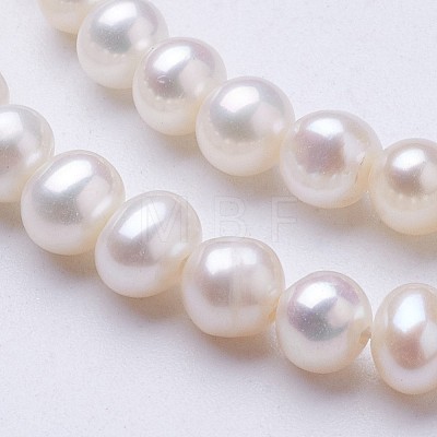 Natural Cultured Freshwater Pearl Beads Strands PEAR-F004-09-1