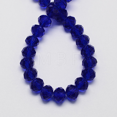 Handmade Imitate Austrian Crystal Faceted Rondelle Glass Beads X-G02YI0C5-1