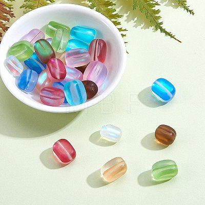 48Pcs 8 Colors Synthetic Moonstone Beads Strands G-SZ0001-05-1