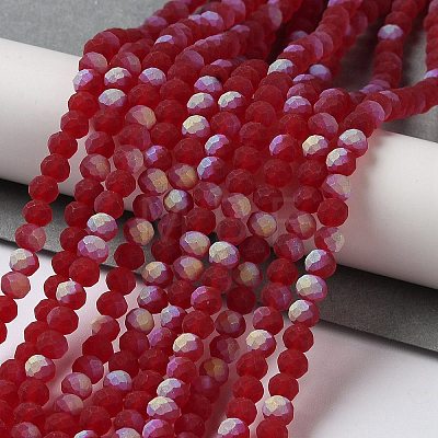 Transparent Glass Beads Strands EGLA-A034-T4mm-MB07-1