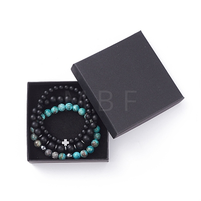 Unisex Stretch Bracelets Sets BJEW-JB04844-1