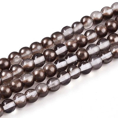 Baking Paint Transparent Glass Beads X1-DGLA-N011-4mm-09-1