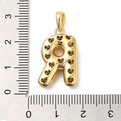 Brass Micro Pave Cubic Zirconia Pendants KK-E061-03G-18-1